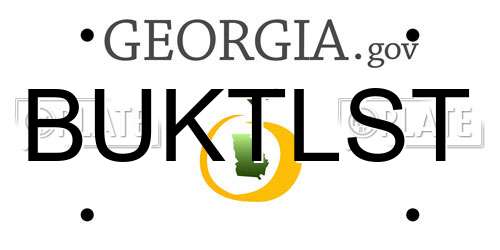 BUKTLST Georgia License Plate