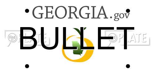BULLET Georgia License Plate