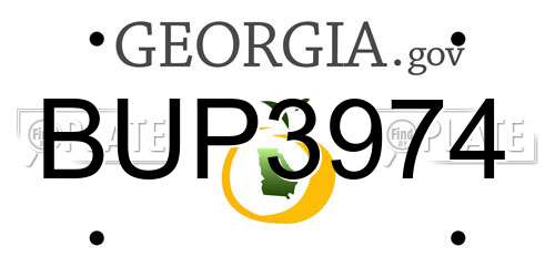 BUP3974 Georgia License Plate