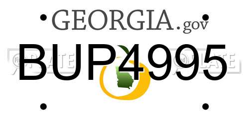 BUP4995 Georgia License Plate
