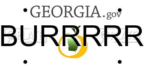 BURRRRR Georgia License Plate
