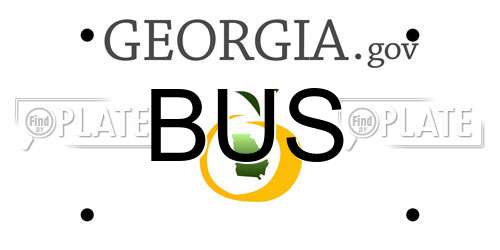 BUS Georgia License Plate