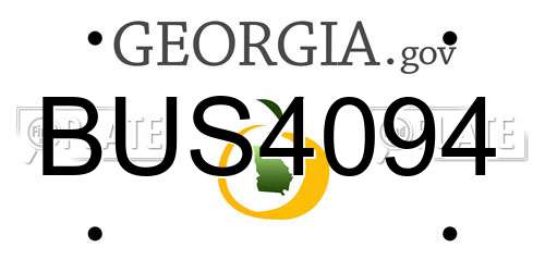 BUS4094 Georgia License Plate