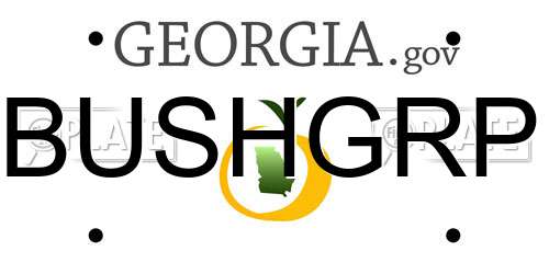 BUSHGRP Georgia License Plate