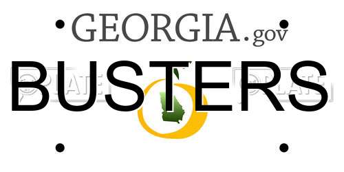 BUSTERS Georgia License Plate