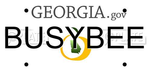 BUSYBEE Georgia License Plate