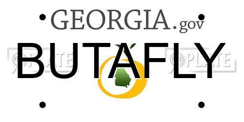BUTAFLY Georgia License Plate