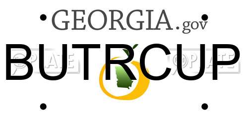 BUTRCUP Georgia License Plate
