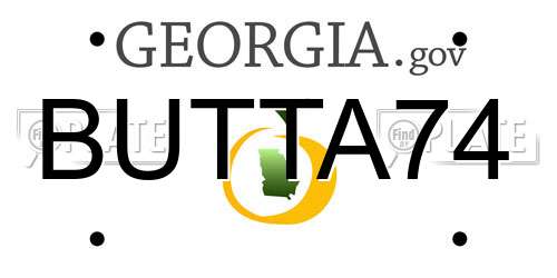 BUTTA74 Georgia License Plate