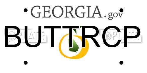 BUTTRCP Georgia License Plate