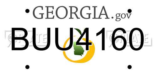 BUU4160 Georgia License Plate