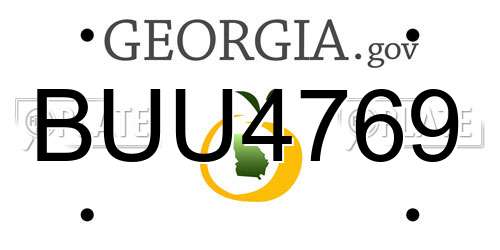 BUU4769 Georgia License Plate
