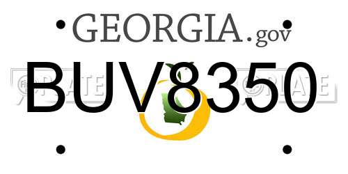 BUV8350 Georgia License Plate
