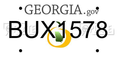 BUX1578 Georgia License Plate