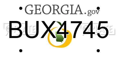 BUX4745 Georgia License Plate