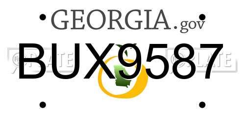 BUX9587 Georgia License Plate