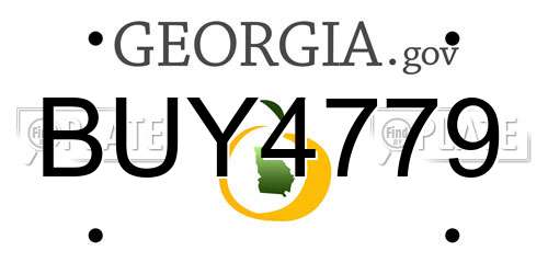 BUY4779 Georgia License Plate