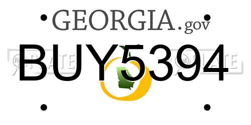 BUY5394 Georgia License Plate
