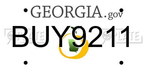 BUY9211 Georgia License Plate