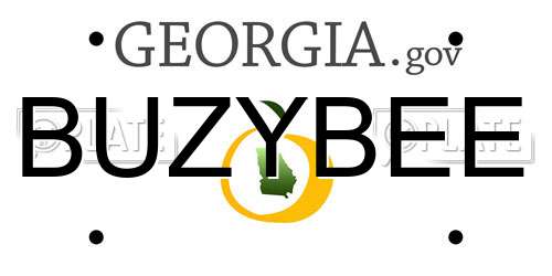 BUZYBEE Georgia License Plate