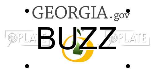 BUZZ Georgia License Plate