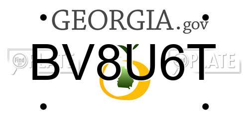 BV8U6T Georgia License Plate