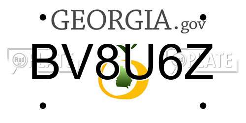 BV8U6Z Georgia License Plate