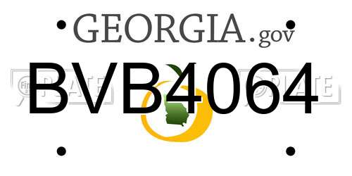 BVB4064 Georgia License Plate