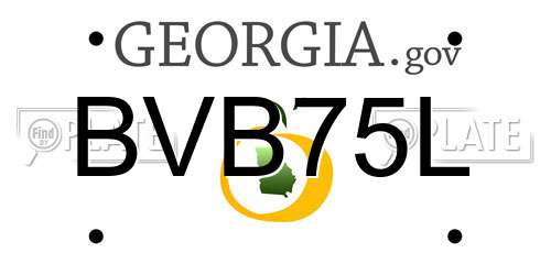 BVB75L Georgia License Plate