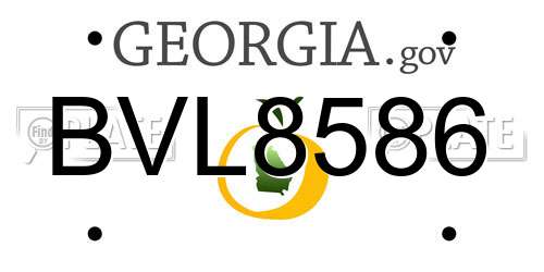 BVL8586 Georgia License Plate