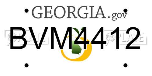 BVM4412 Georgia License Plate
