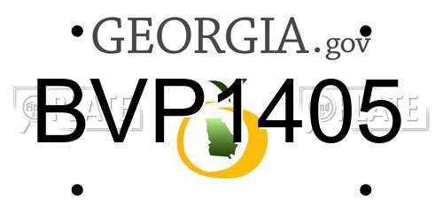 BVP1405 Georgia License Plate