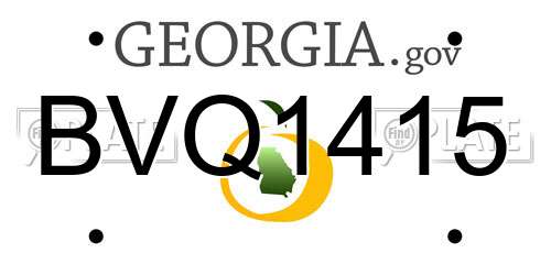 BVQ1415 Georgia License Plate