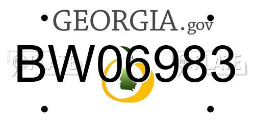 BW06983 Georgia License Plate