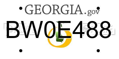 BW0E488 Georgia License Plate