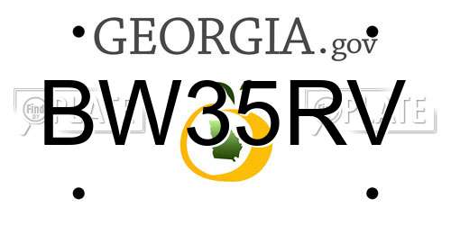 BW35RV Georgia License Plate