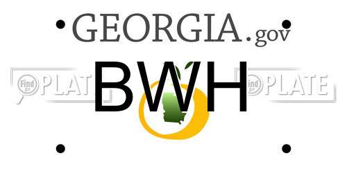 BWH Georgia License Plate