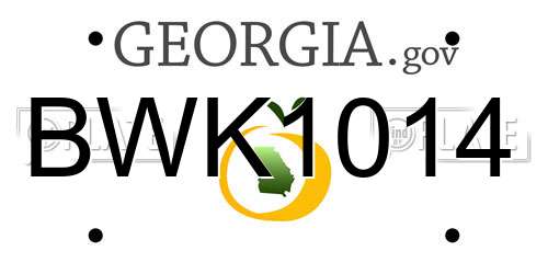 BWK1014 Georgia License Plate