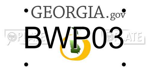 BWP03 Georgia License Plate