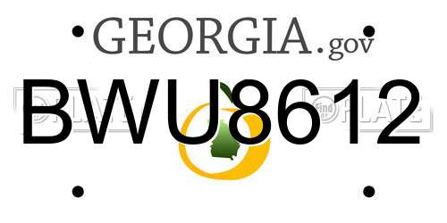 BWU8612 Georgia License Plate