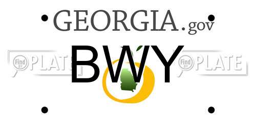 BWY Georgia License Plate