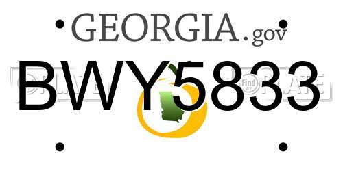 BWY5833 Georgia License Plate