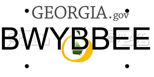 BWYBBEE Georgia License Plate
