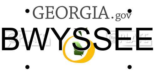 BWYSSEE Georgia License Plate