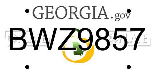 BWZ9857 Georgia License Plate