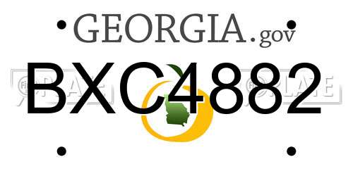 BXC4882 Georgia License Plate