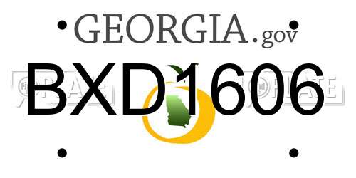 BXD1606 Georgia License Plate
