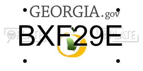 BXF29E Georgia License Plate