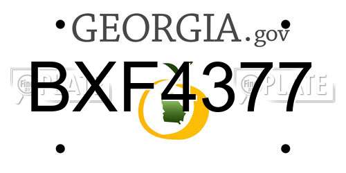 BXF4377 Georgia License Plate