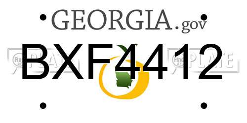 BXF4412 Georgia License Plate
